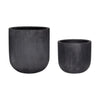 Hübsch Villa Pots (Set Of 2), Black