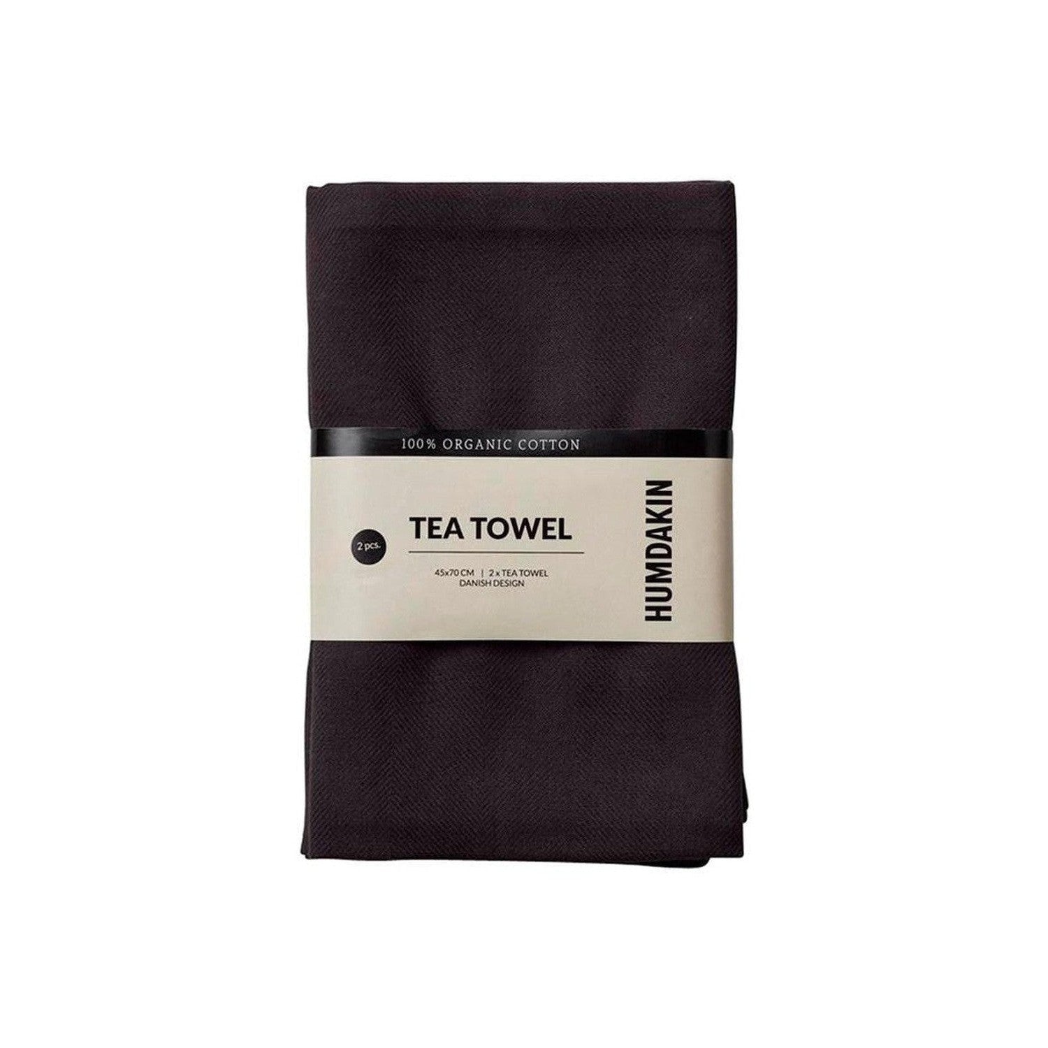 [product_category]-Humdakin Tea Towels, Coal, 2 Piece-Humdakin-5713391001383-73-020-HUM-1