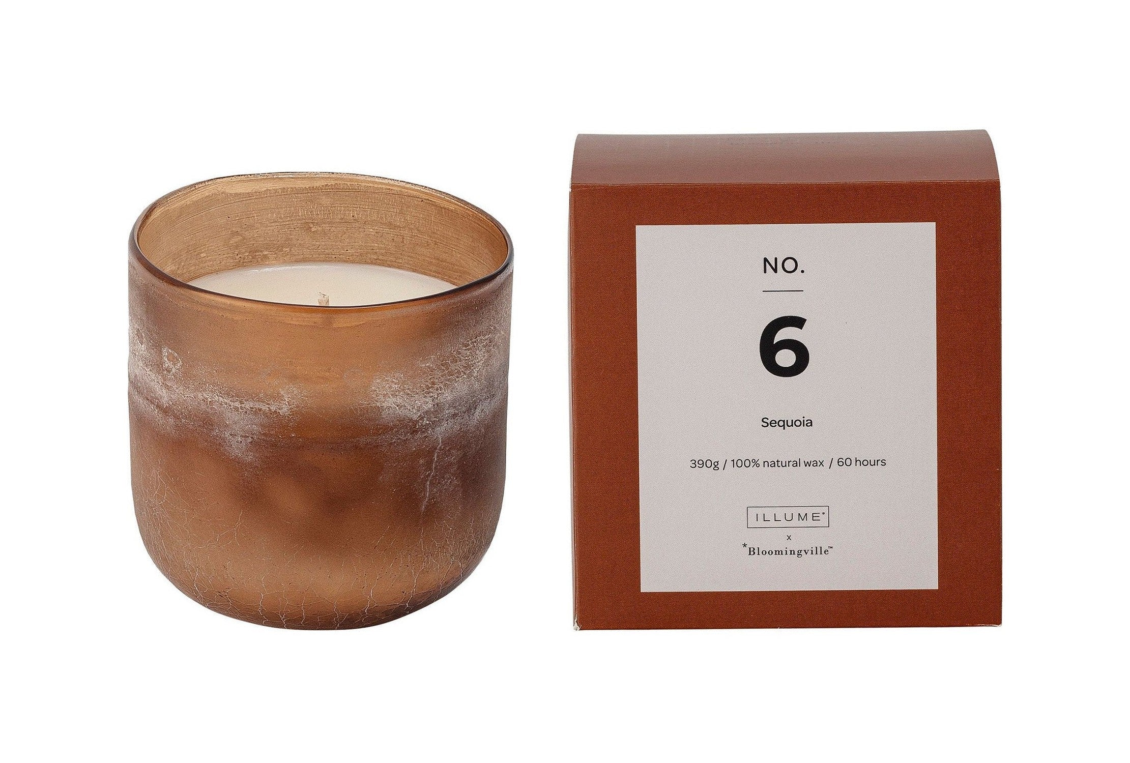 Illume X Bloomingville NO.6-Sequoia Scent Candle, Brown, Wax