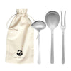 Kay Bojesen Serving Set, Matte Steele Steel