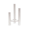 Kay Bojesen Vista Vase And Candlestick, Matte Steele Steel