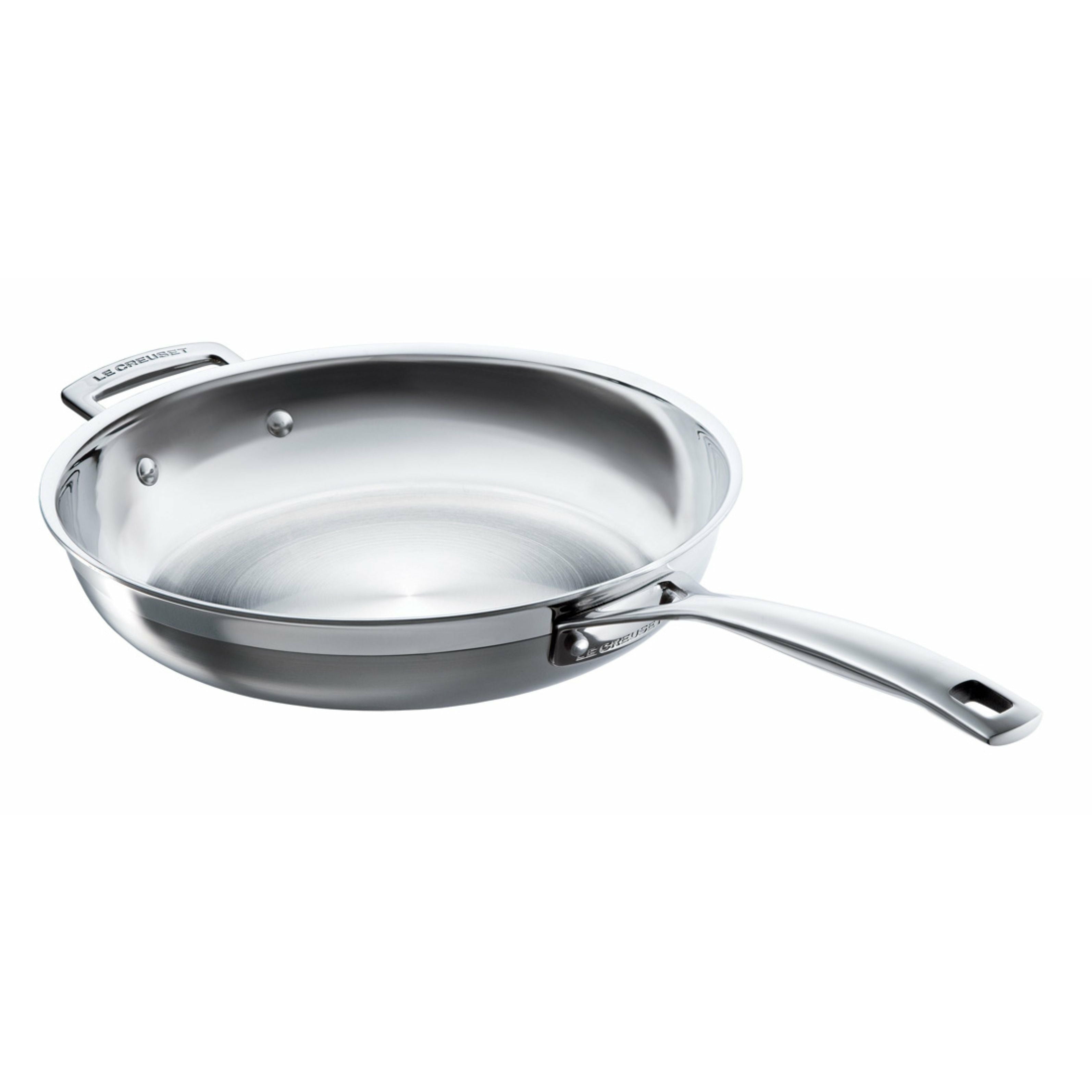 [product_category]-Le Creuset 3 Ply Stainless Steel Uncoated Frying Pan With Helper Handle, 28 Cm-Le Creuset-630870042253-96200228001100-LEC-1