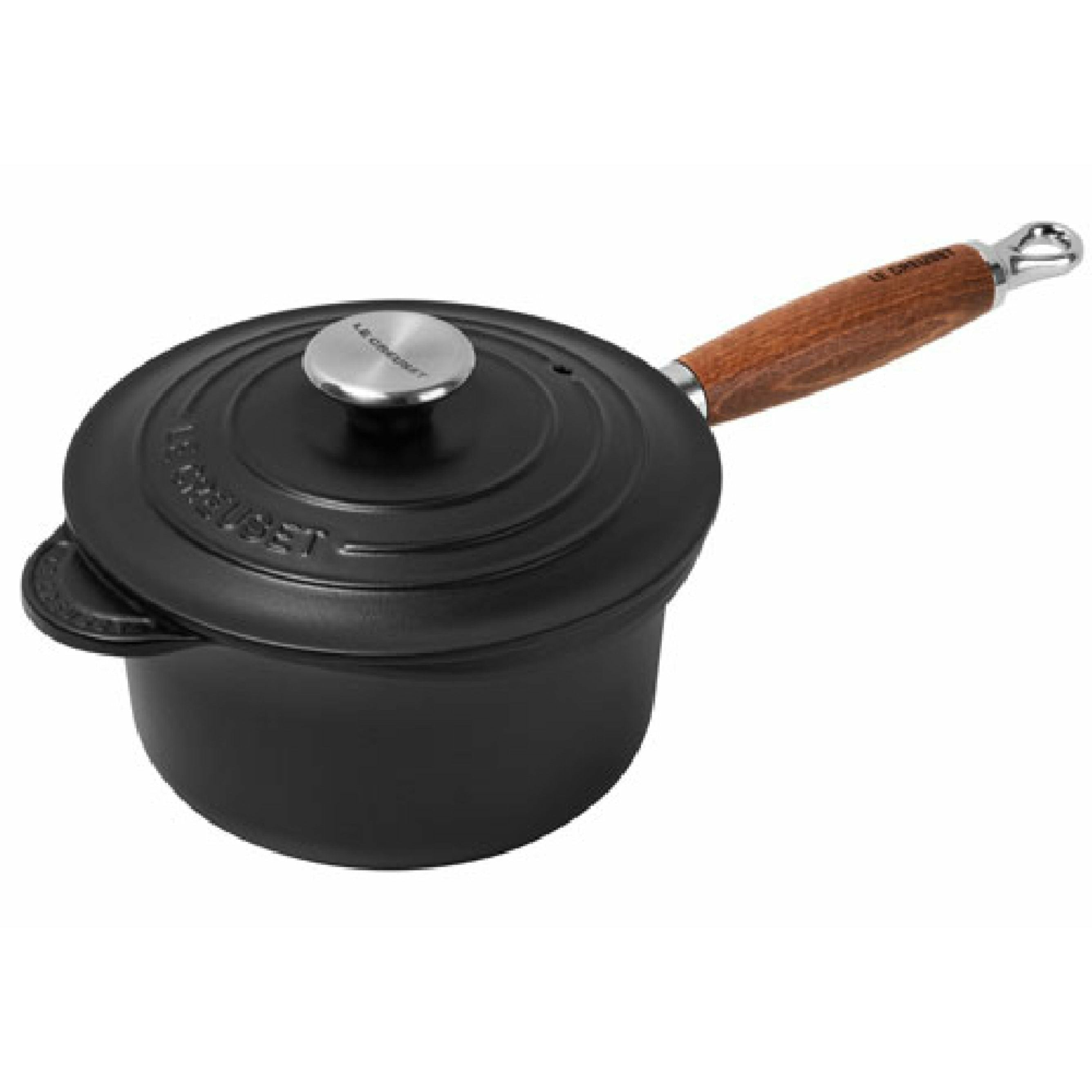 [product_category]-Le Creuset Tradition Professional Pot With Wooden Handle 18 Cm, Black-Le Creuset-24147257585-21139180000460-LEC-1