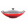 Le Creuset Wok Wok Med Glaslåg 36 Cm, Cerise