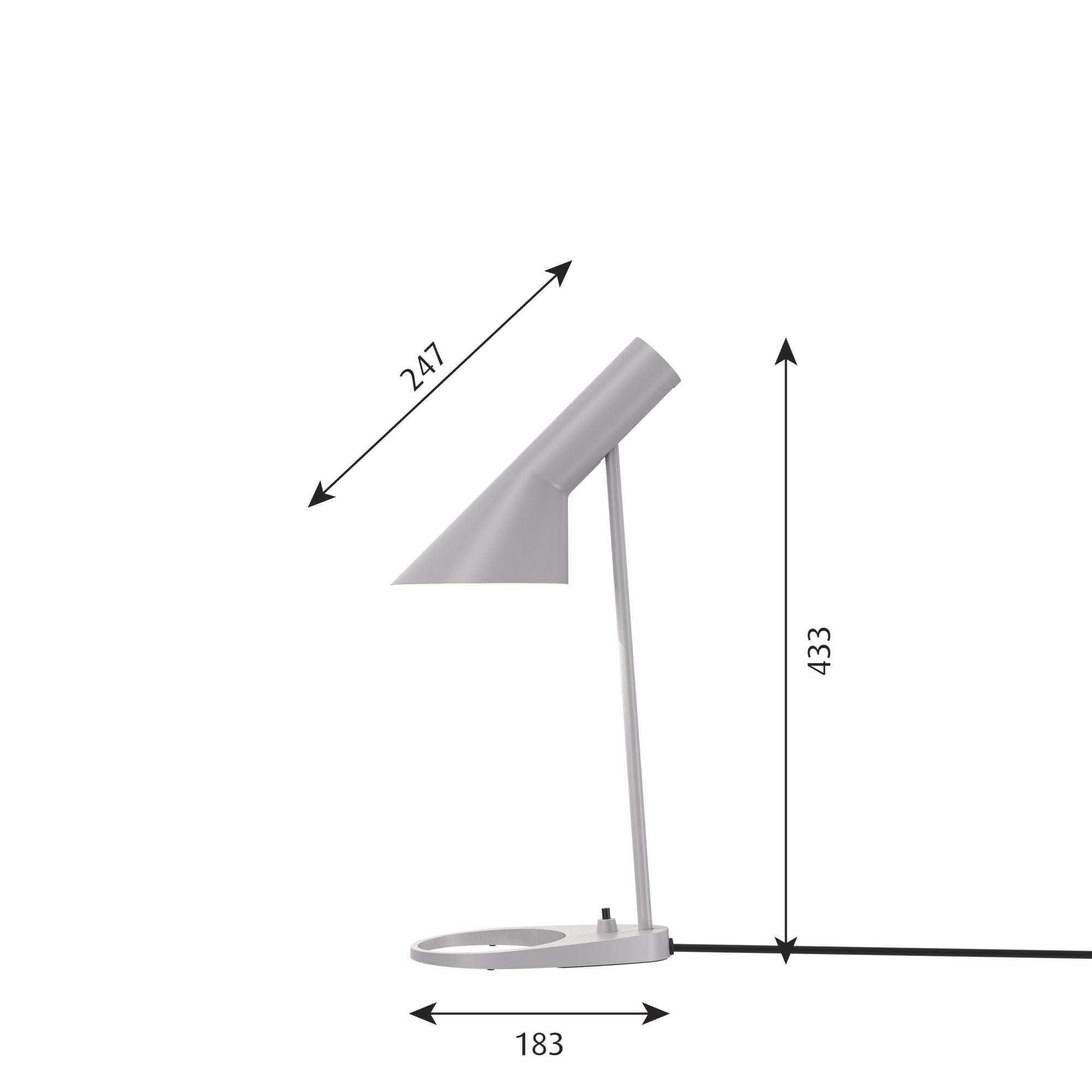 [product_category]-Louis Poulsen Aj Table Lamp Mini V3, Light Grey-Louis Poulsen-5714693694815-5744167217-LOU-3