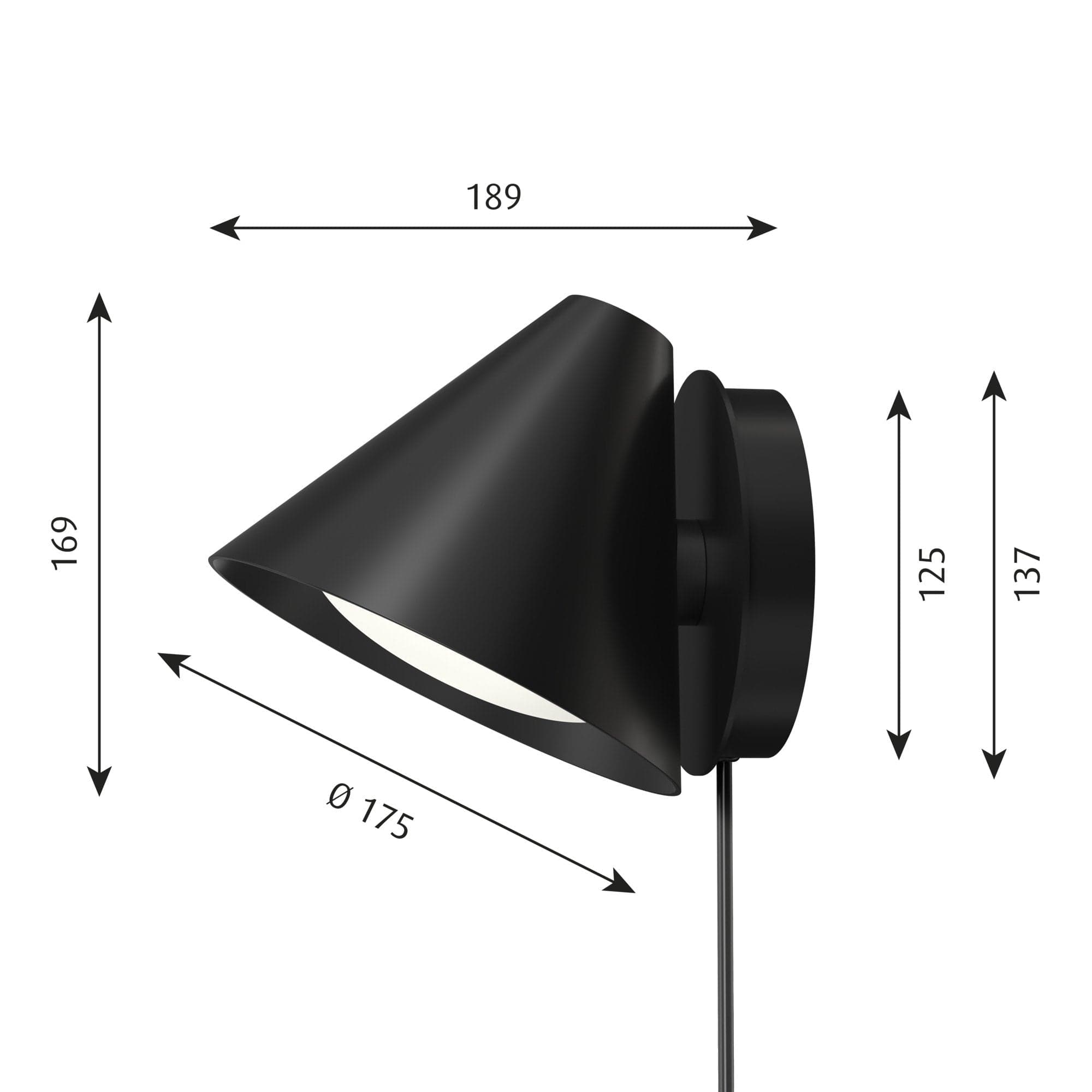 [product_category]-Louis Poulsen Keglen Wall Lamp, Black-Louis Poulsen-5714693284641-5743150063-LOU-2