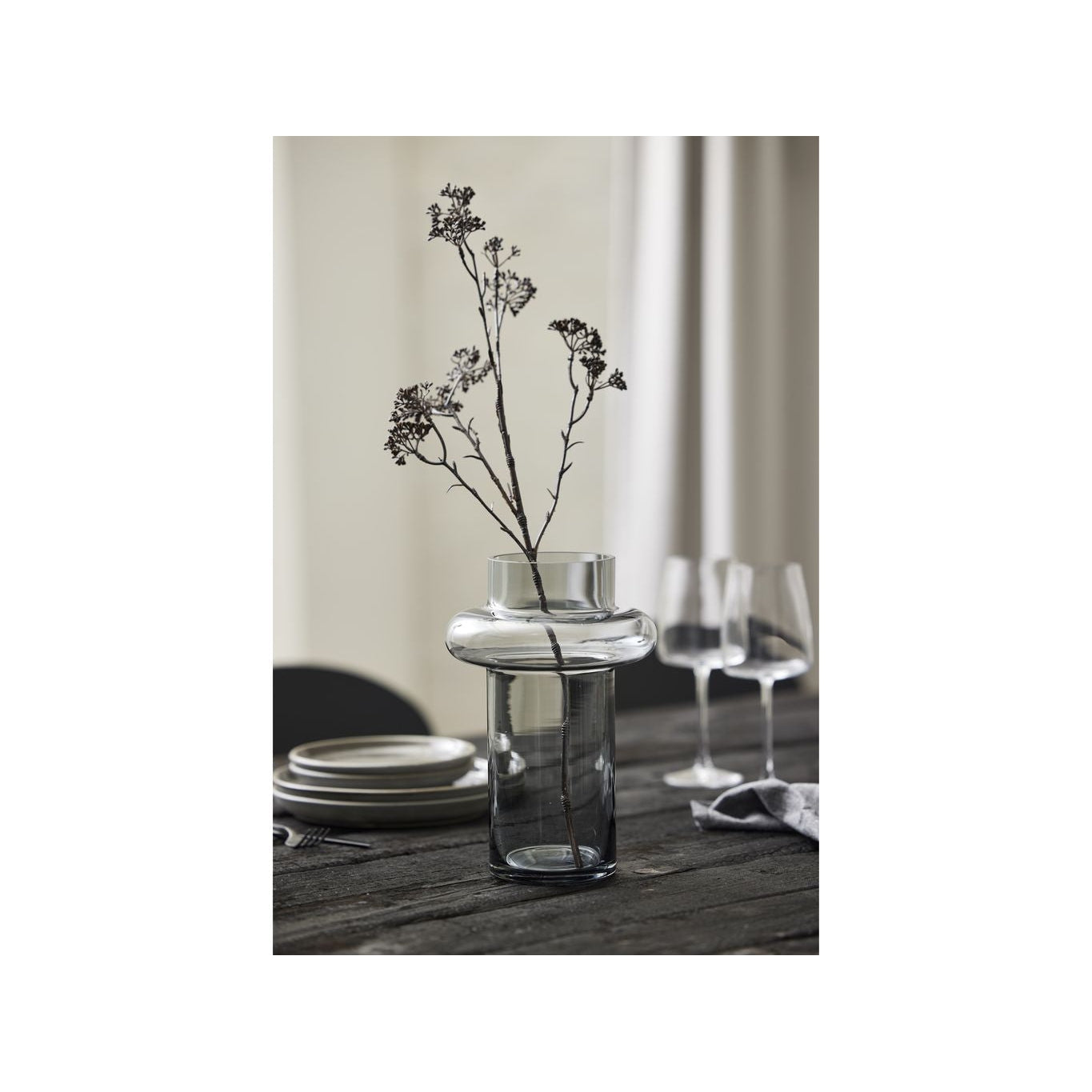 [product_category]-Lyngby Glas Tube Vase H: 25 Cm, Smoke-Lyngby Glas-5722000235729-23572-LYN-18