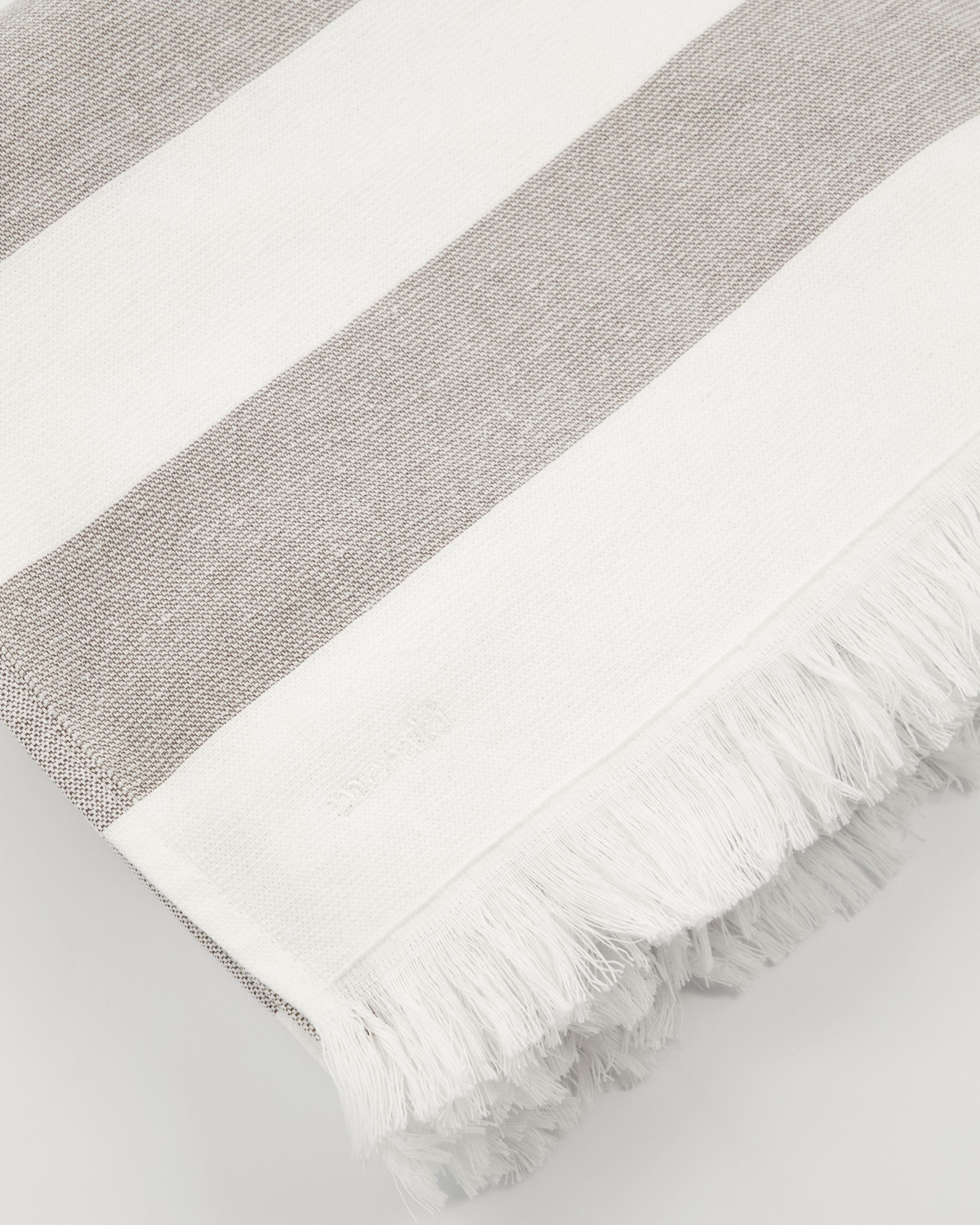 [product_category]-Meraki Barbarum Towel 100x180 Cm, White And Brown Stripes-Meraki-5707644789449-361320053-MER-2