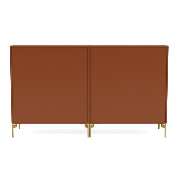 [product_category]-Montana Couple Sideboard With Legs, Hazelnut/Brass-Montana Furniture-5714322614061-00COUPLE-146-09-MON-4