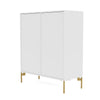 Montana Cover Cabinet With Legs, New White/Brass