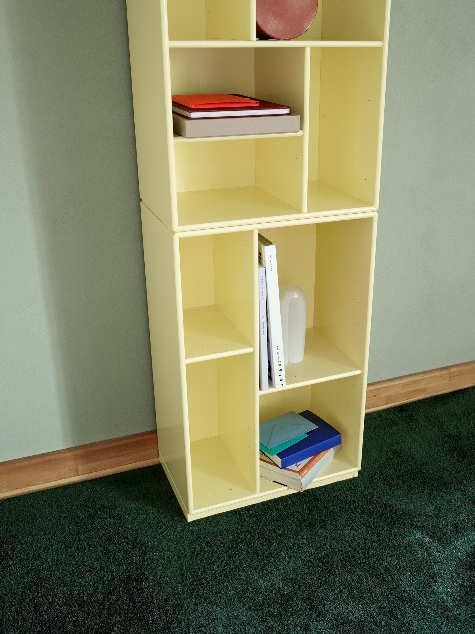 [product_category]-Montana Loom High Bookcase With 7 Cm Plinth, Amber Yellow-Montana Furniture-5714322263757-0000LOOM-142-07-MON-8