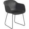 Muuto Fiber Armchair Sled Base Fiber Sæde, Sort