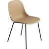 Muuto Fiber Side Chair Tube Base Fiber Sæde, Brun/Sort