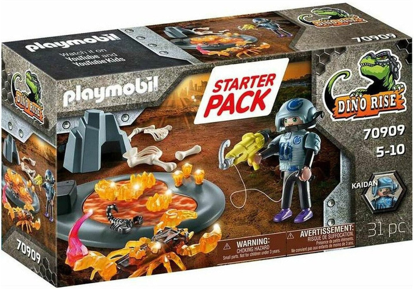 Playset Playmobil Dino Rise Starter Pack Fighting the Fire Scorpion