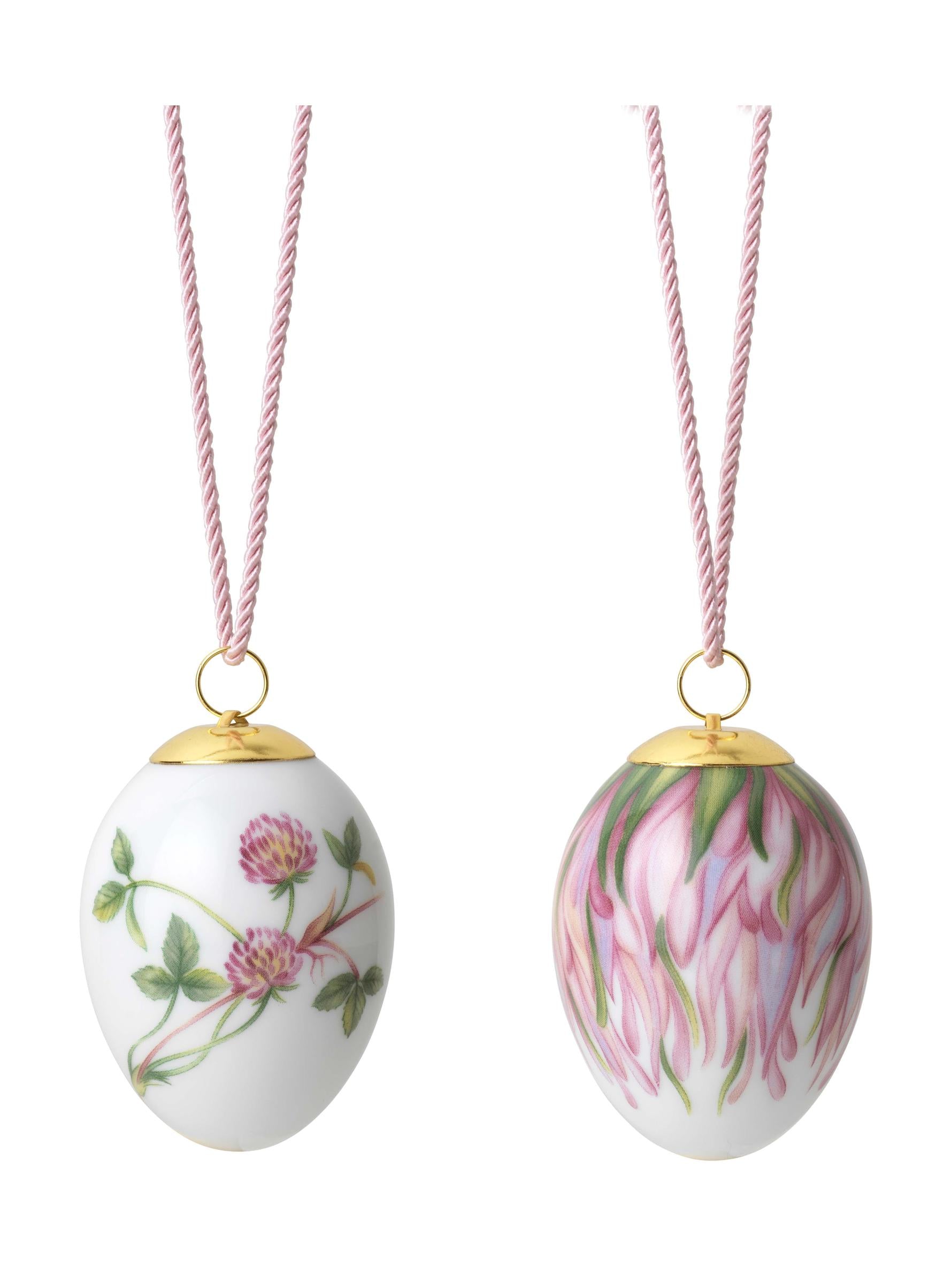 [product_category]-Royal Copenhagen Easter Pendant 2023, Red Clover & Leaves 2 Pcs-Royal Copenhagen-5705140742159-1066076-ROY-4