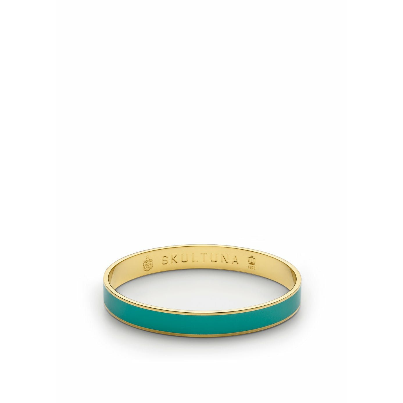 [product_category]-Skultuna Plain Bangle With Lock Small ø14,5 Cm, Turquoise-Skultuna-7340037811884-1731-TQ-SKU-1