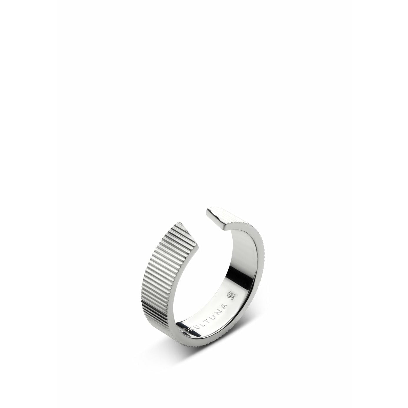 [product_category]-Skultuna Ribbed Ring Wide Medium Polished Steel, ø1,73 Cm-Skultuna-7340037818944-1827-M-SKU-1