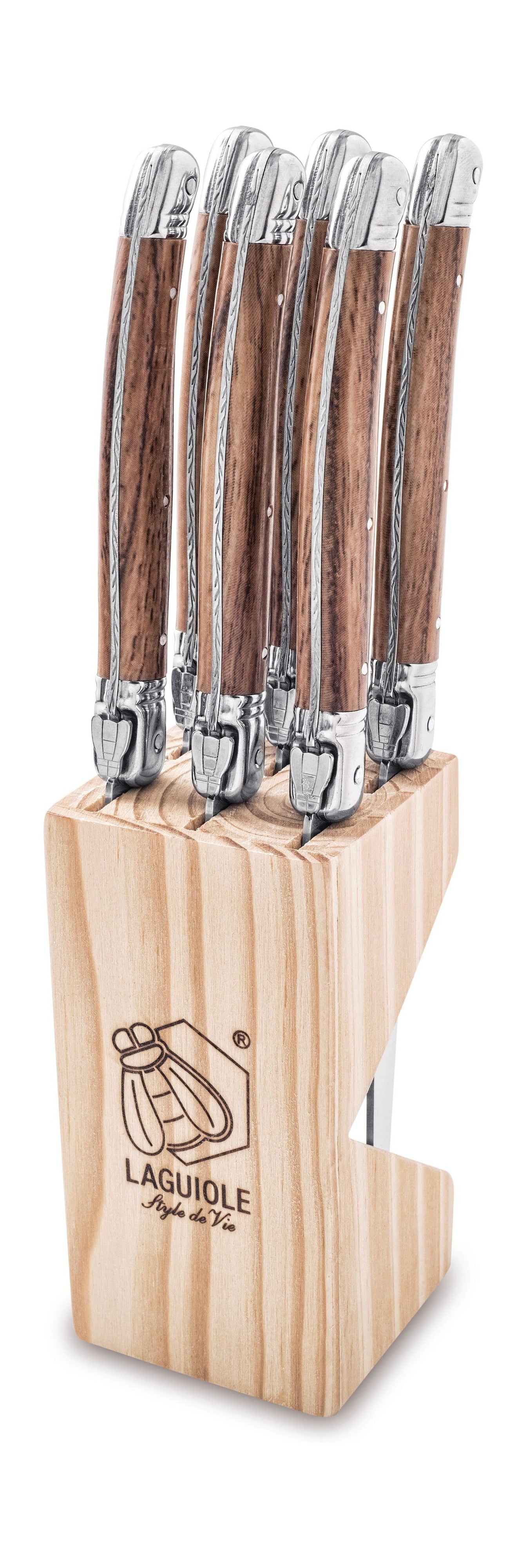 [product_category]-Style De Vie Authentique Laguiole Premium Line Steak Knives 6 Piece Set, Light Wood-Style de Vie Authentique-8718719303870-530106-STY-1