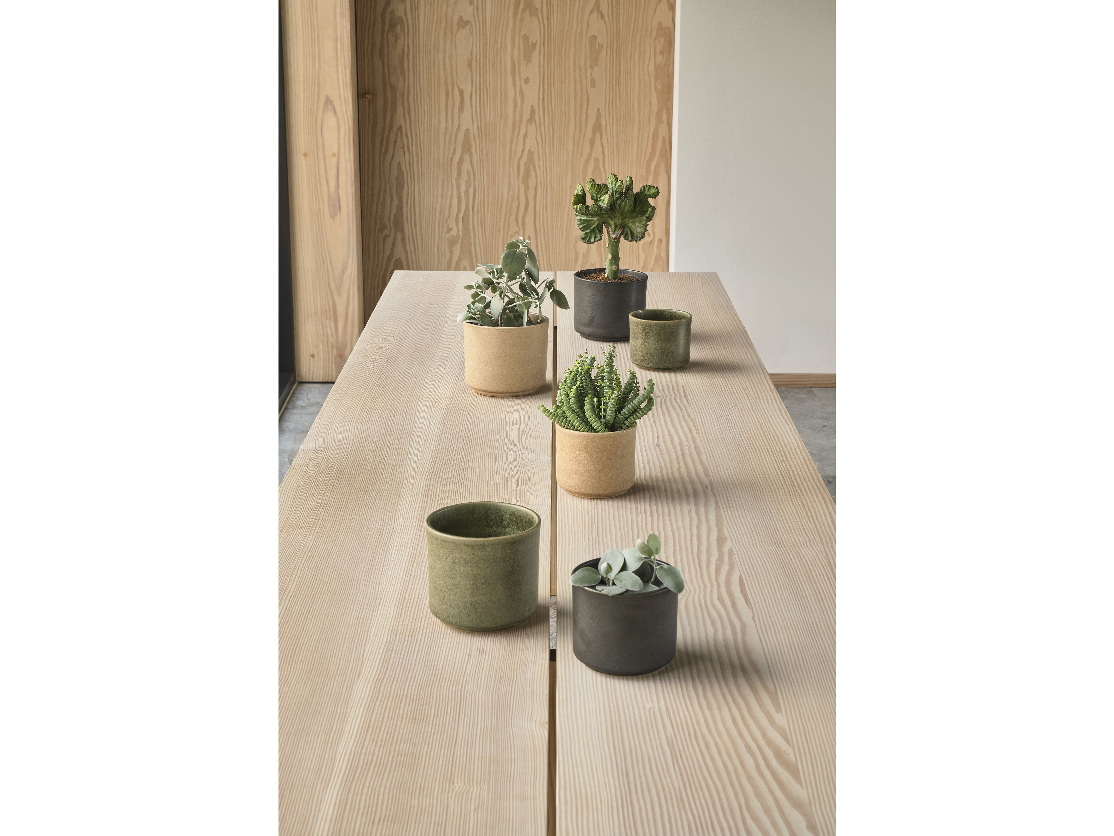 [product_category]-Villa Collection Leer Flowerpot ø 13 X 11 Cm, Green-Villa Collection-5722000313410-31341-VIL-2