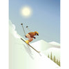 Vissevasse Downhill Skiing Plakat, 30x40 cm