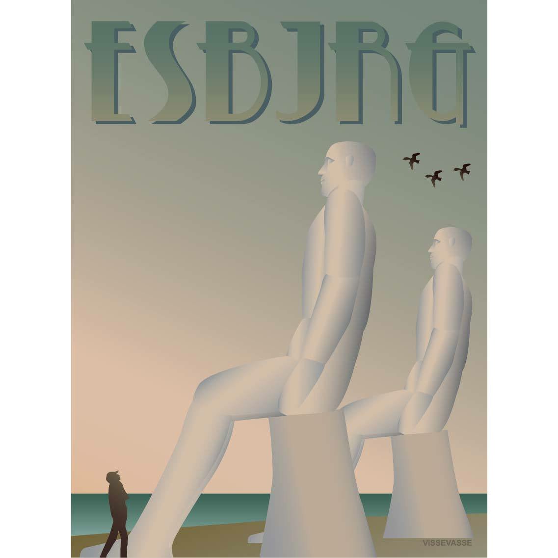 [product_category]-Vissevasse Esbjerg White Men Poster, 30 X40 Cm-Vissevasse-5713138430629-F-2014-306-M-VIS-1