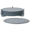 Zone Denmark Singles Glass Coaster 6 Pcs, Cool Grey