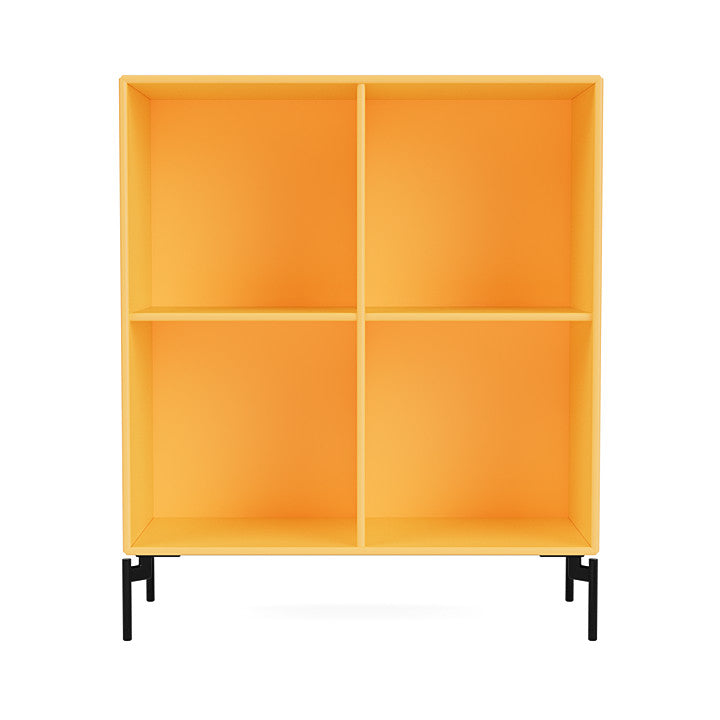 Montana Show Bookcase With Legs, Acacia/Black