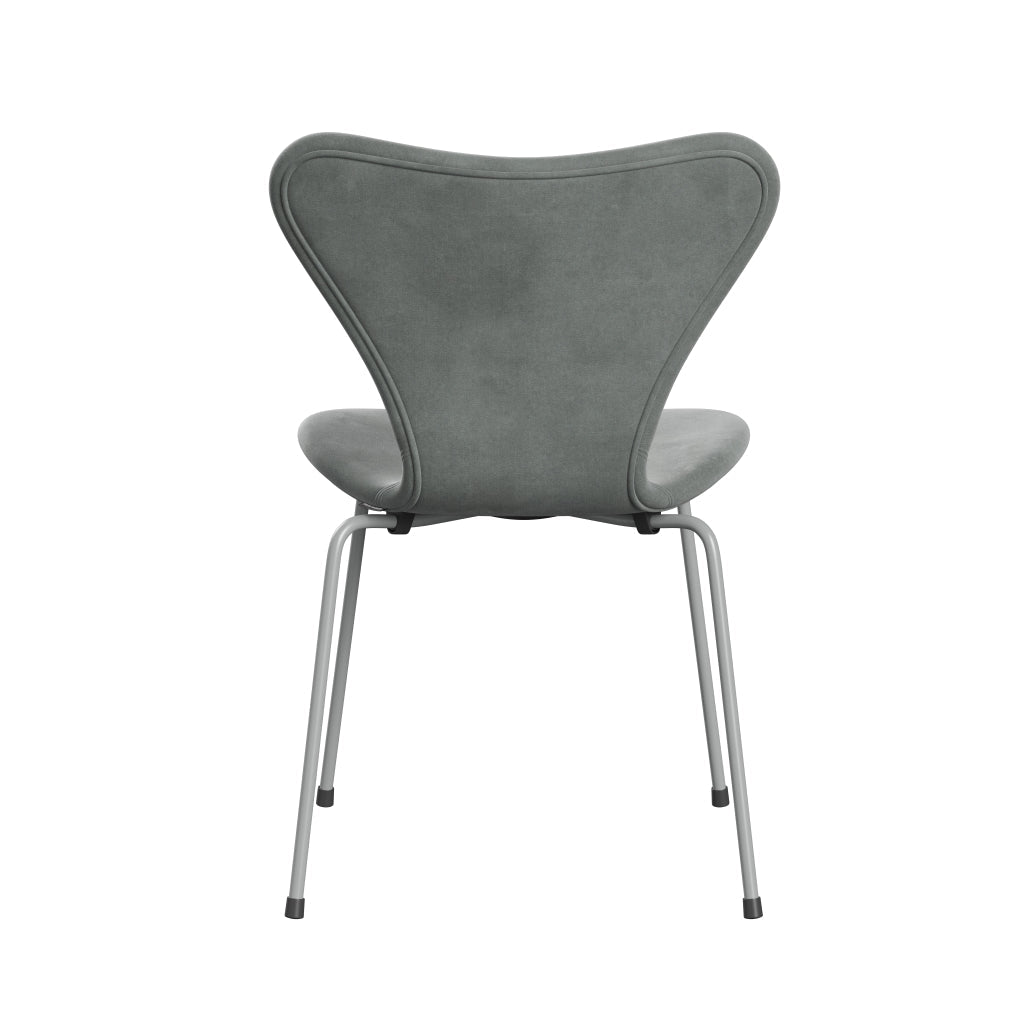 Fritz Hansen 3107 Chair Full Upholstery, Nine Grey/Belfast Velvet Seal Grey
