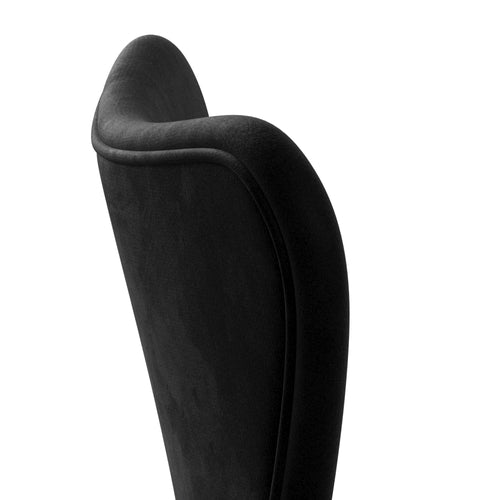 Fritz Hansen 3107 Chair Full Upholstery, Nine Grey/Belfast Velvet Night Black