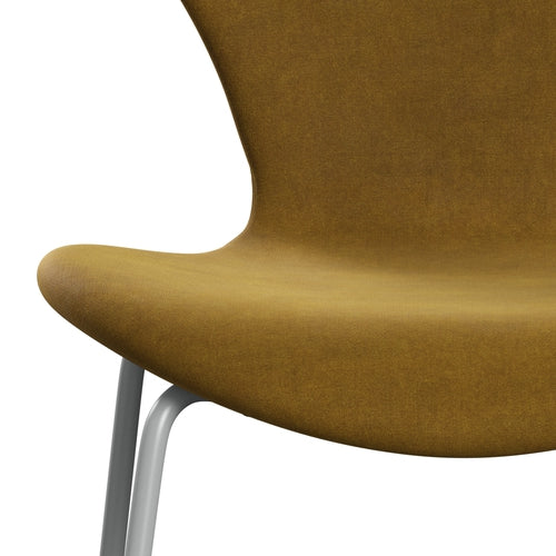 Fritz Hansen 3107 Chair Full Upholstery, Nine Grey/Belfast Velvet Soft Ochre