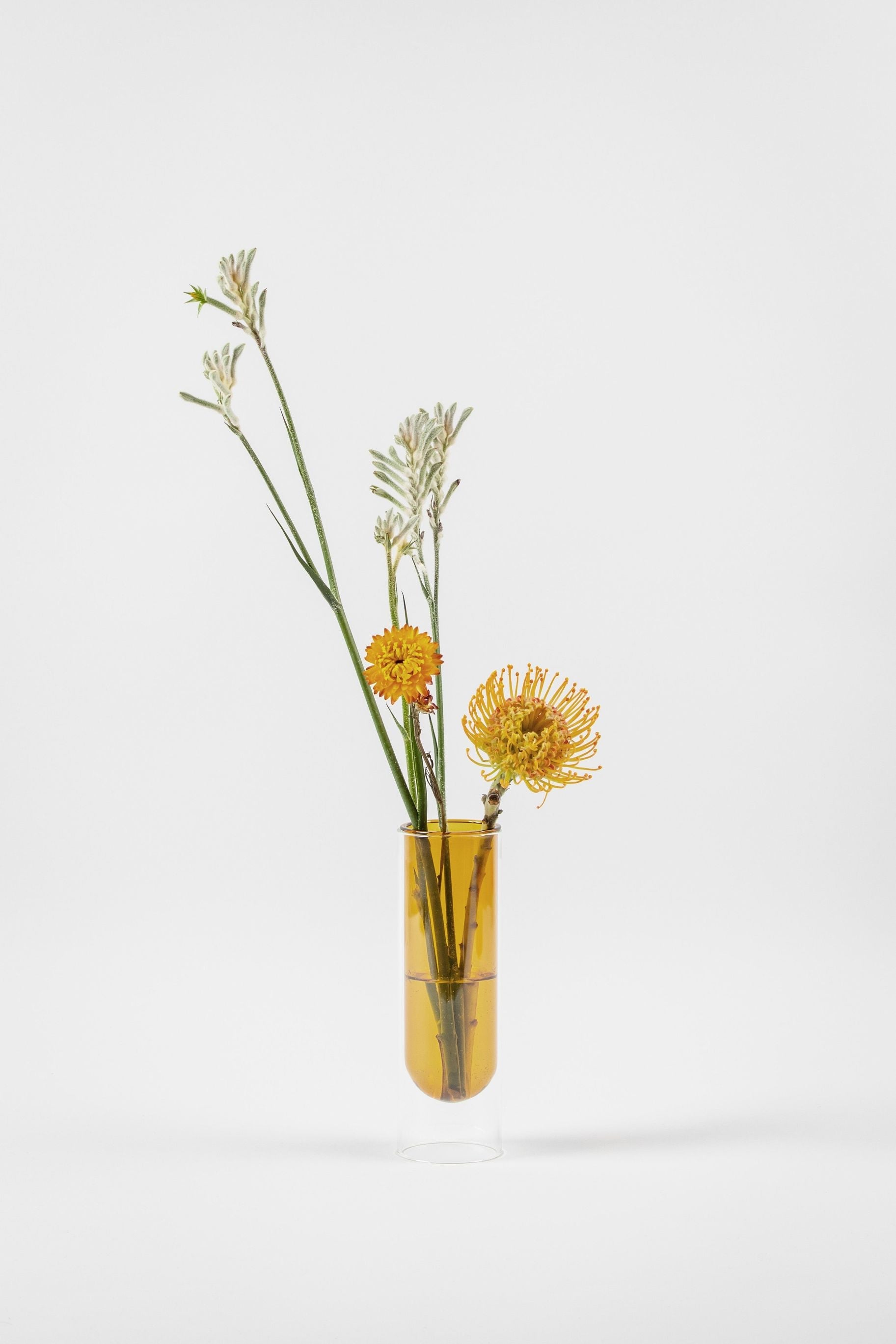 Studio About blomsterrørvase 20 cm, gul