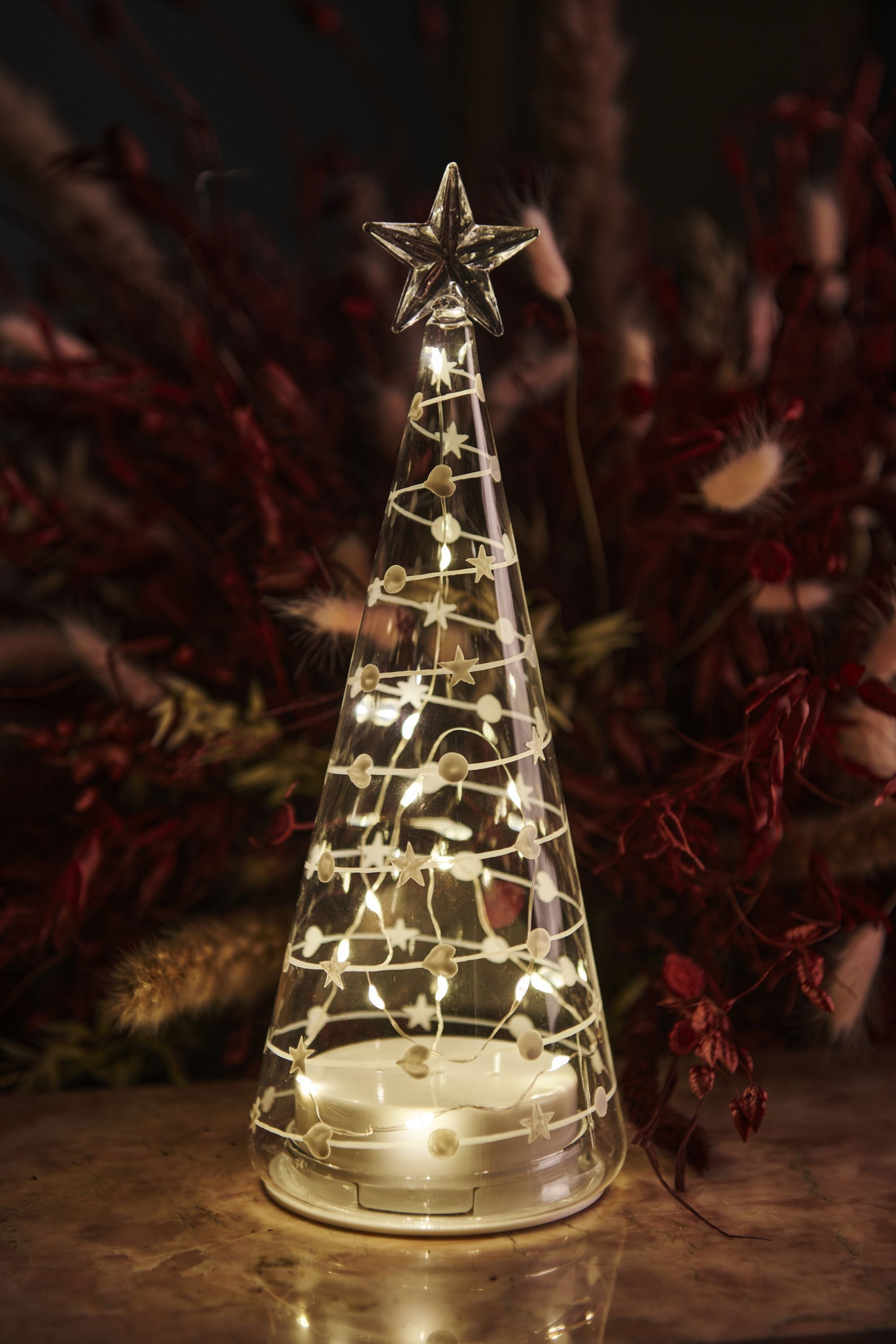 Sirius Sweet Christmas Træ, H26CM, HVID/KLAR