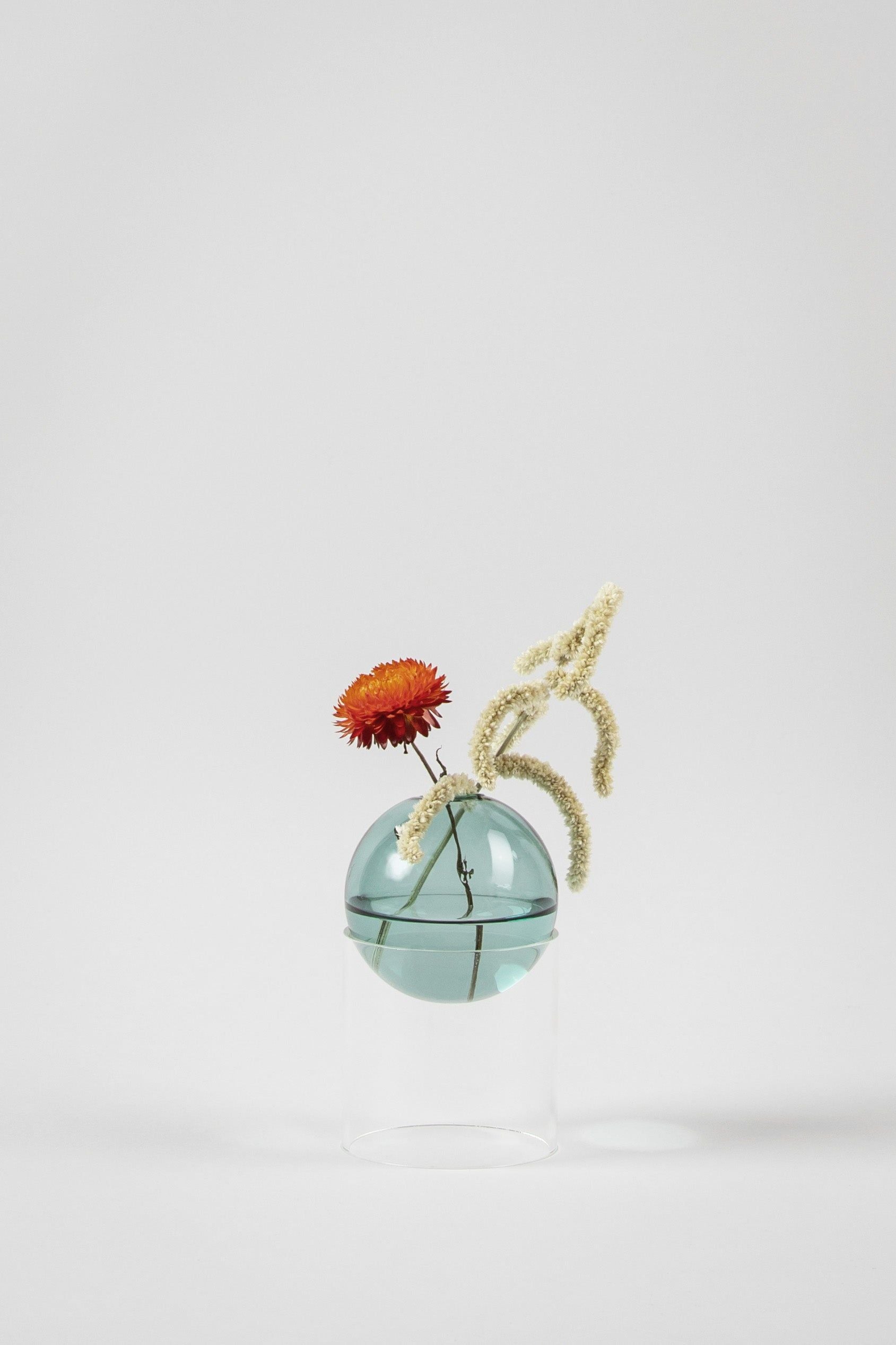 Studio About stående blomsterboblevase 13 cm, cyan