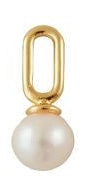 Design Letters Pearl Drop Charm 5mm, guld