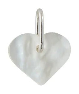Design Letters Pearl Heart Charm, sølv
