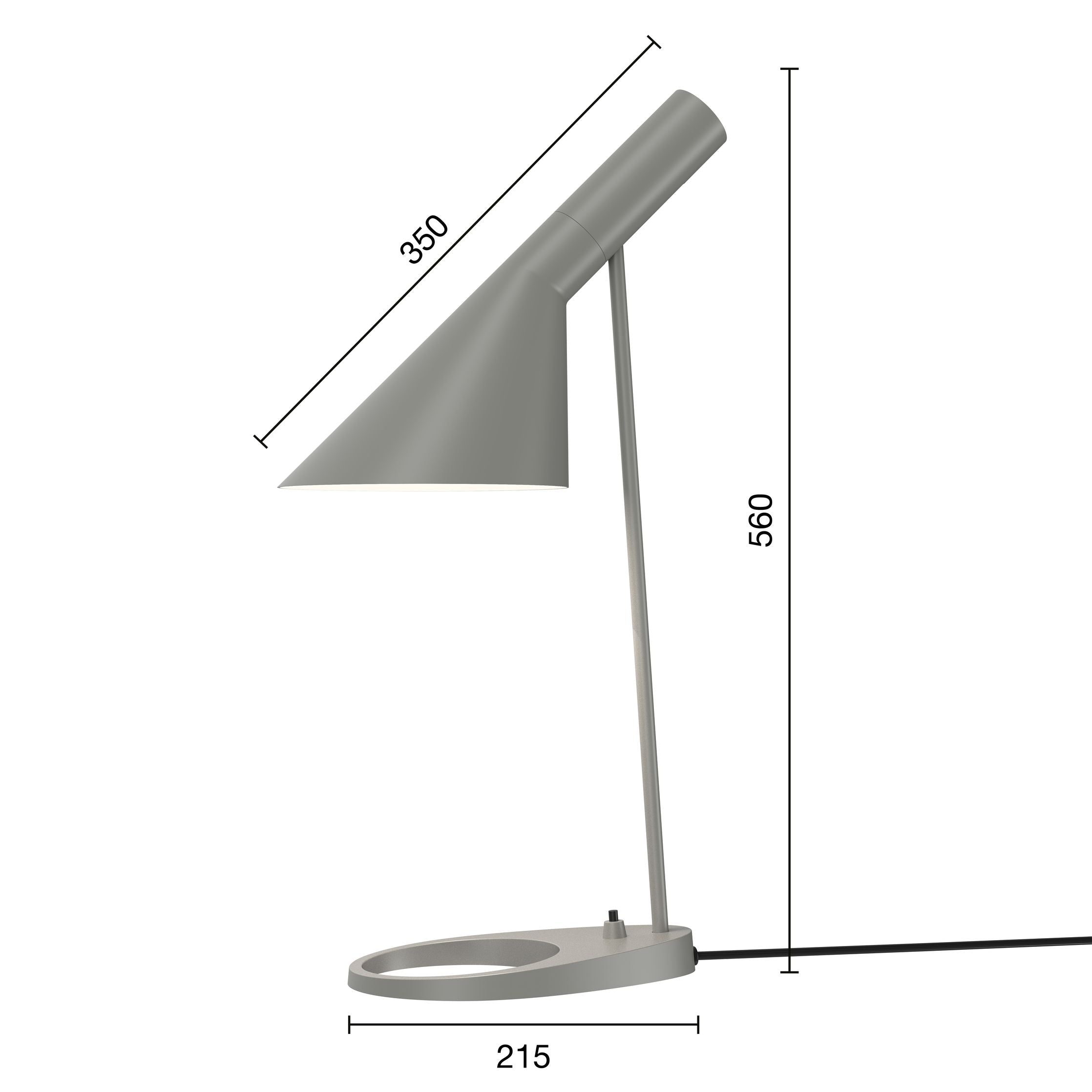 Louis Poulsen AJ Table Lamp v3, varm grå