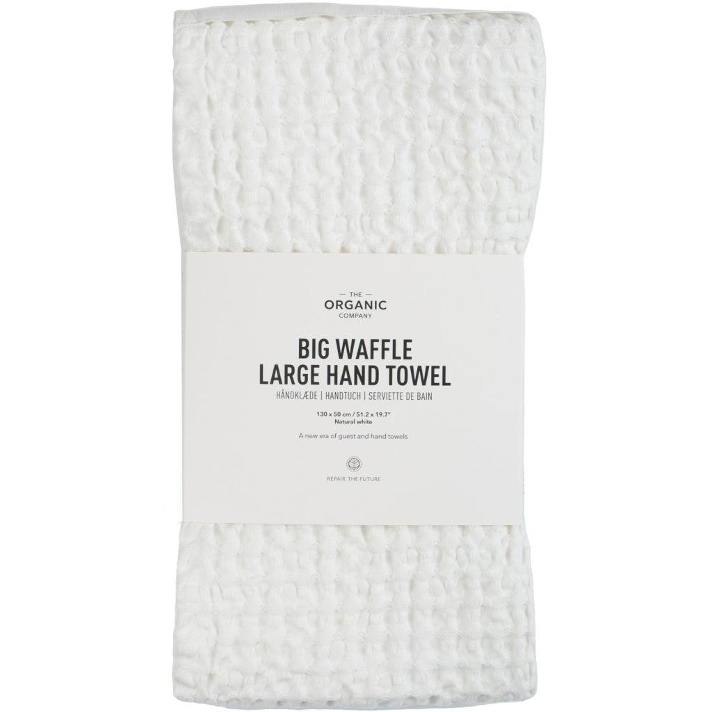 Det organiske firma store vaffel stort håndklæde, naturlig hvid