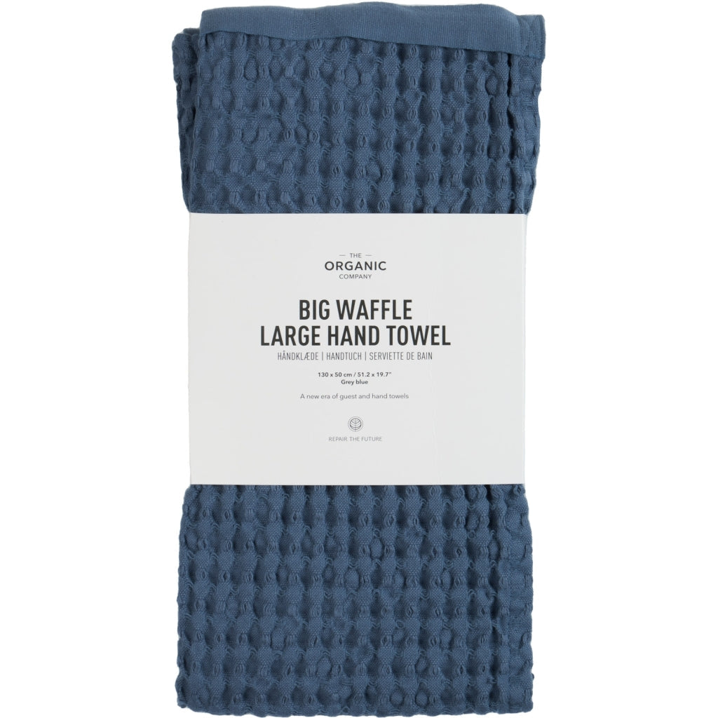 Det organiske firma store vaffel stort håndklæde, grå blå
