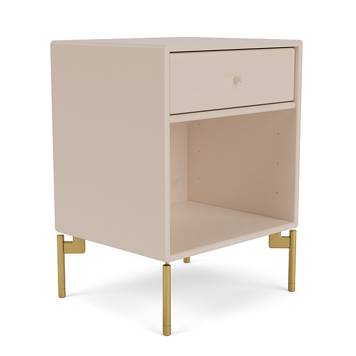 Montana Dream Nightstand With Legs, Clay/Brass