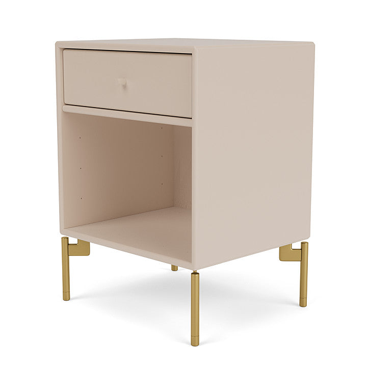 Montana Dream Nightstand With Legs, Clay/Brass
