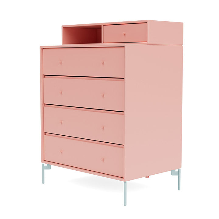 Montana Keep Chest Of Drawers With Legs, Ruby/Flint