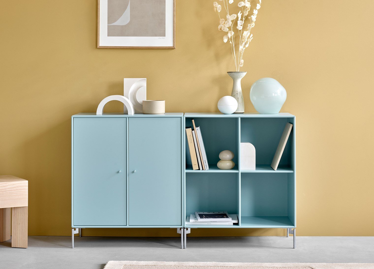 Montana Pair Classic Sideboard With Legs, Clay/Rosehip