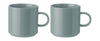 Stelton Classic Mug -sæt af 2, støvet grønt