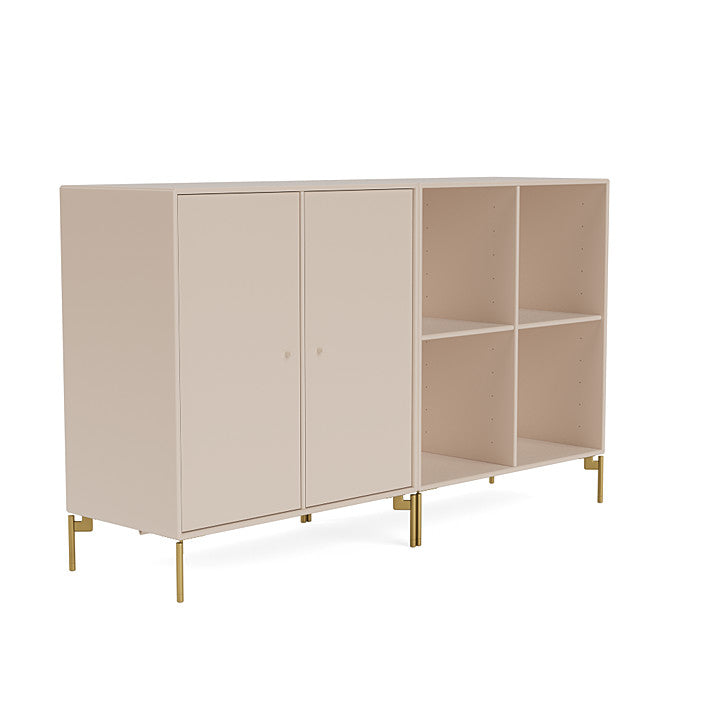 Montana Pair Classic Sideboard With Legs, Clay/Brass