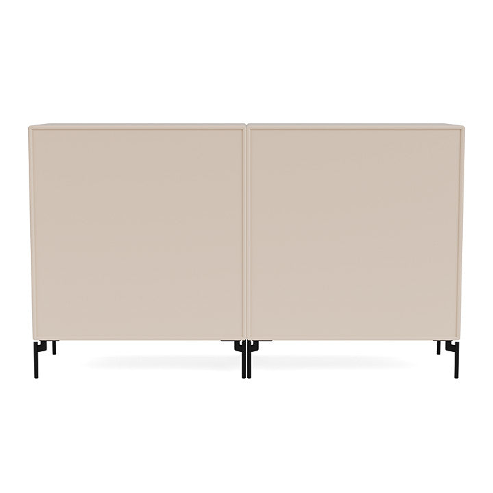 Montana Pair Classic Sideboard With Legs, Clay/Black