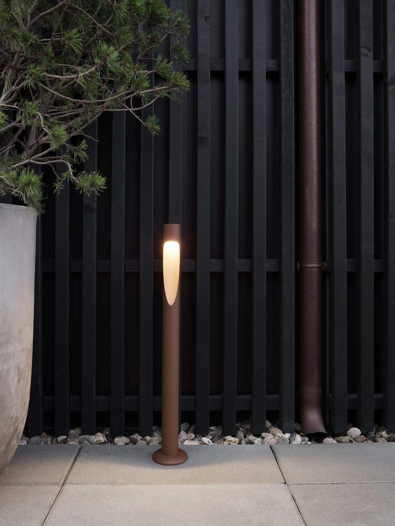 Louis Poulsen Flindt Garden Bollard LED 4000K 6.5W Base with Adaptor Short, Corten